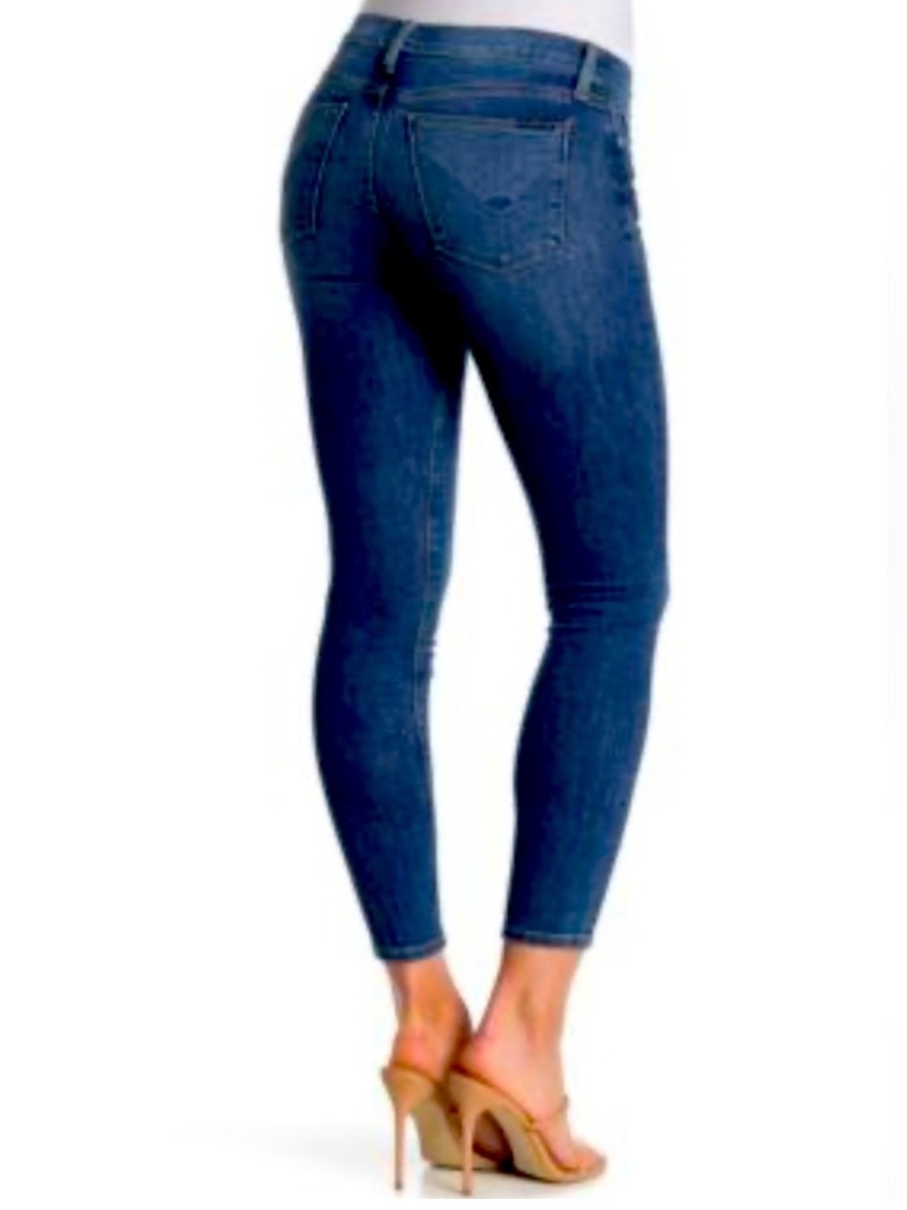 Hudson Jeans Dark Blue Cropped Skinny Ankle Jeans